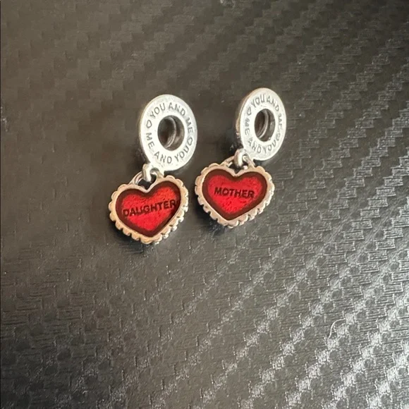Pandora Mother Daughter Heart Charm - Picture 1 of 2